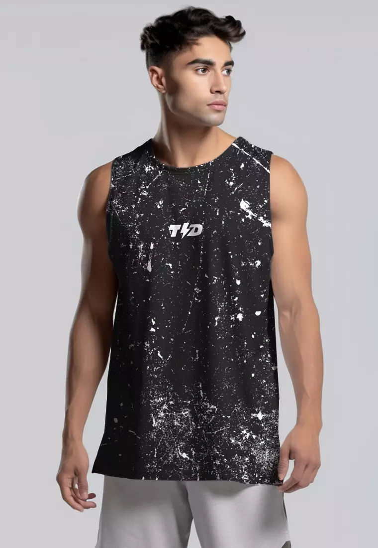 MSA81 Kaos Kutung Lari Running Pria Kalcer vtank "bad photocopy" abu