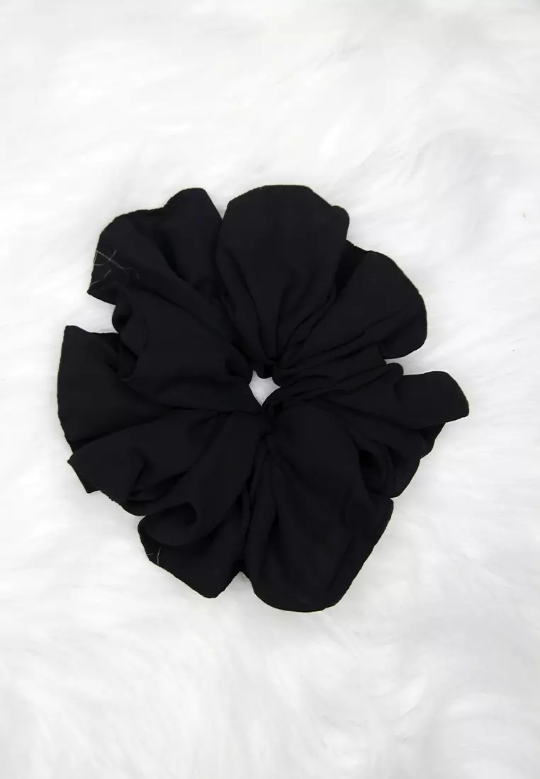 SCRUNCHIE MEDIUM PREMIUM PLAIN CHIFFON IKAT RAMBUT