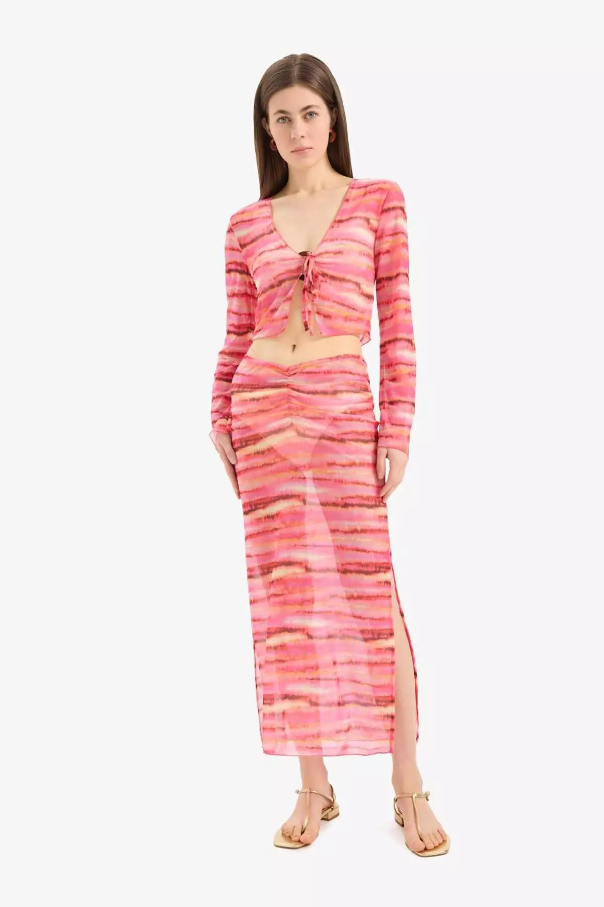 Gradient Tulle Maxi Beach Skirt-Fall in Love C3179Ax24Hs