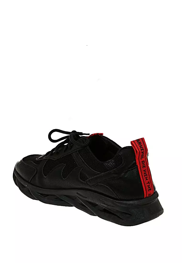 Chayton Sneakers Casual Sepatu Olahraga Kasual Pria Material Flyknit Mesh ORIGINAL - Black