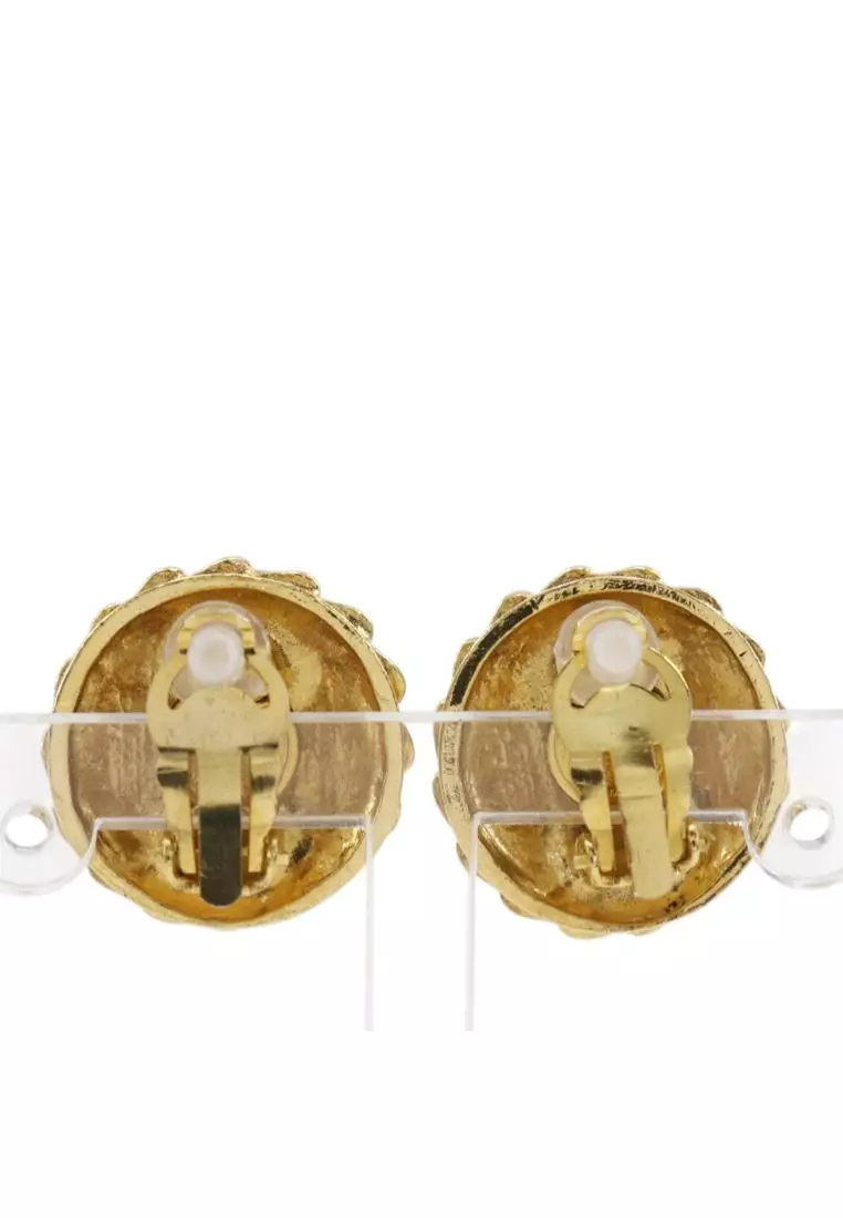 Pre-Loved Chanel Gold Plated Mademoiselle Clip On Earrings