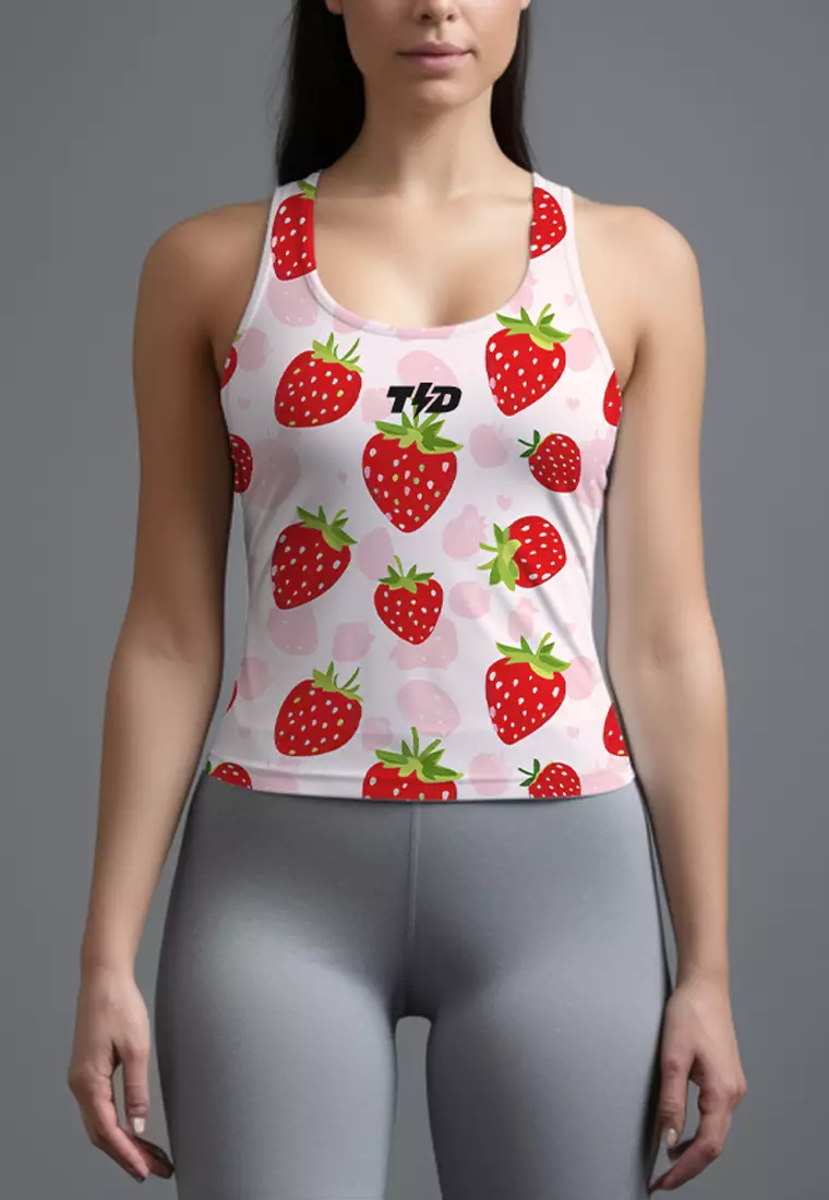 LSD54 Tanktop Gym  Crop Wanita Airdrylite "strawberry" pink