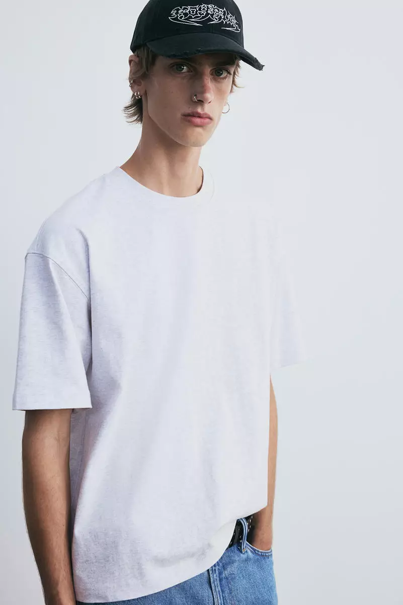 Buy H&M Oversized Fit Cotton T-shirt Online ZALORA Malaysia