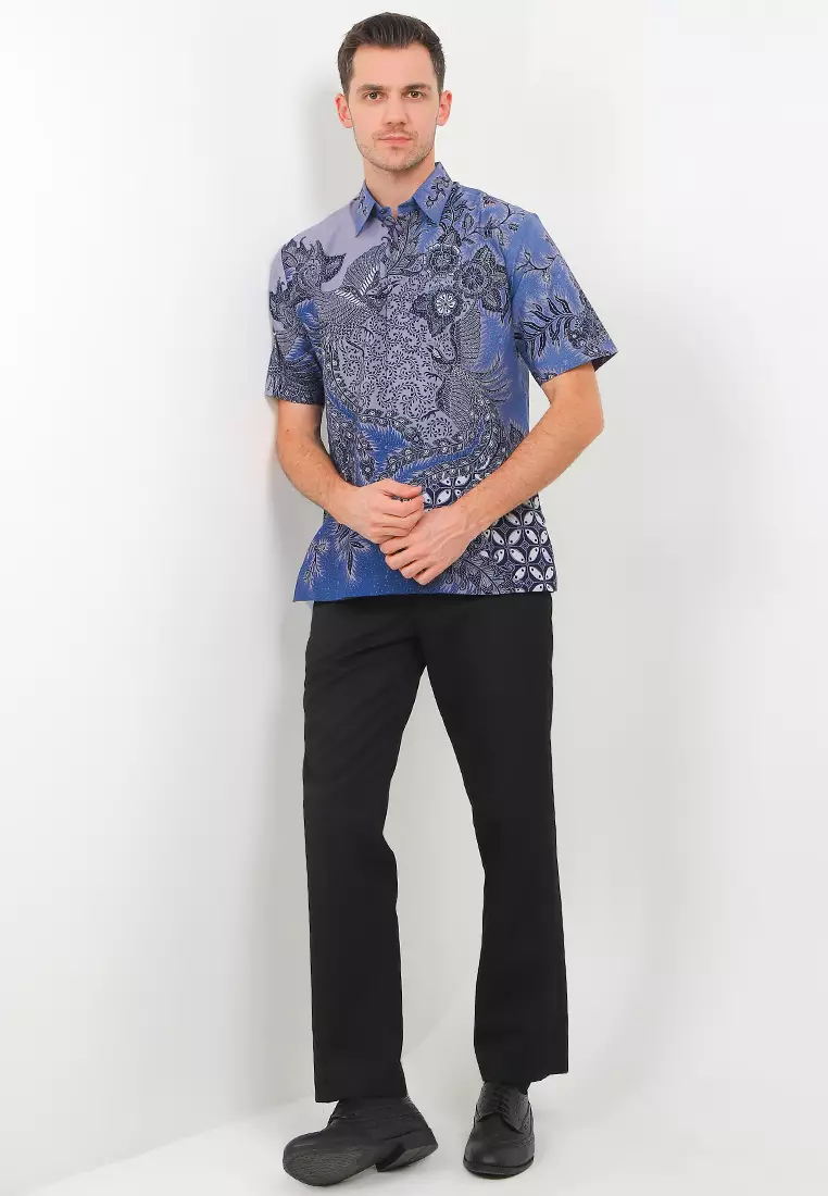Kemeja Batik Pria Katun Motif Al Rasyidu Exclusive Premium Lengan Pendek