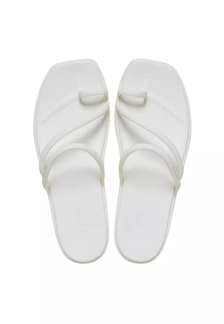 Crocs Women Miami Toe Loop Sandal - Chalk