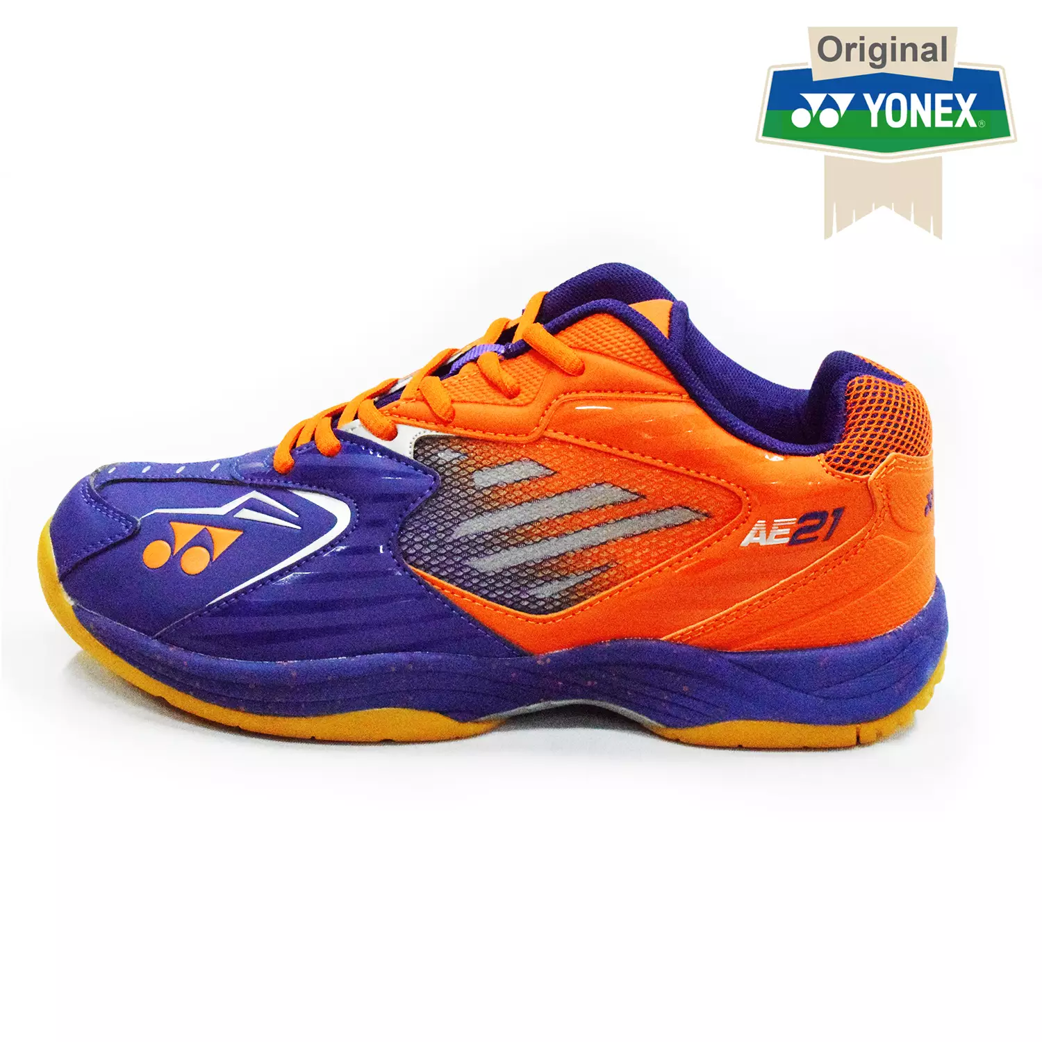 Sepatu badminton Yonex All England 21 Dark Grape / Rustic Orange