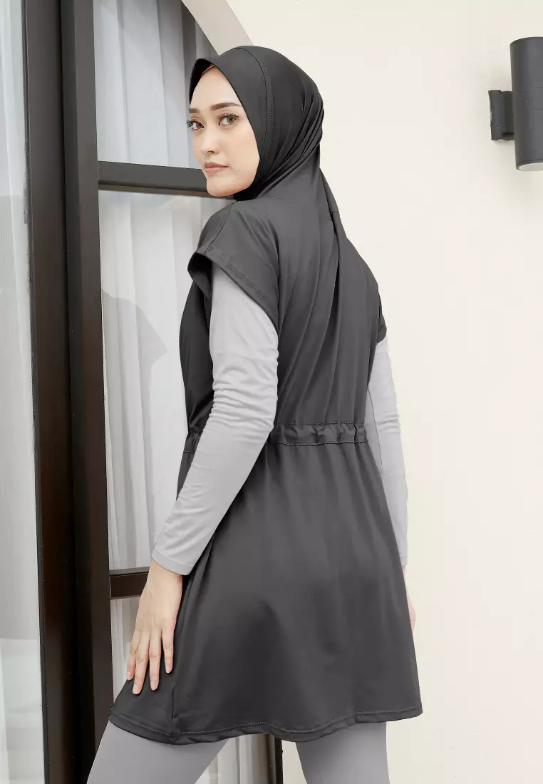 Zelena - Kania Sports Vest | Rompi Hijab Olahraga - Black - XL