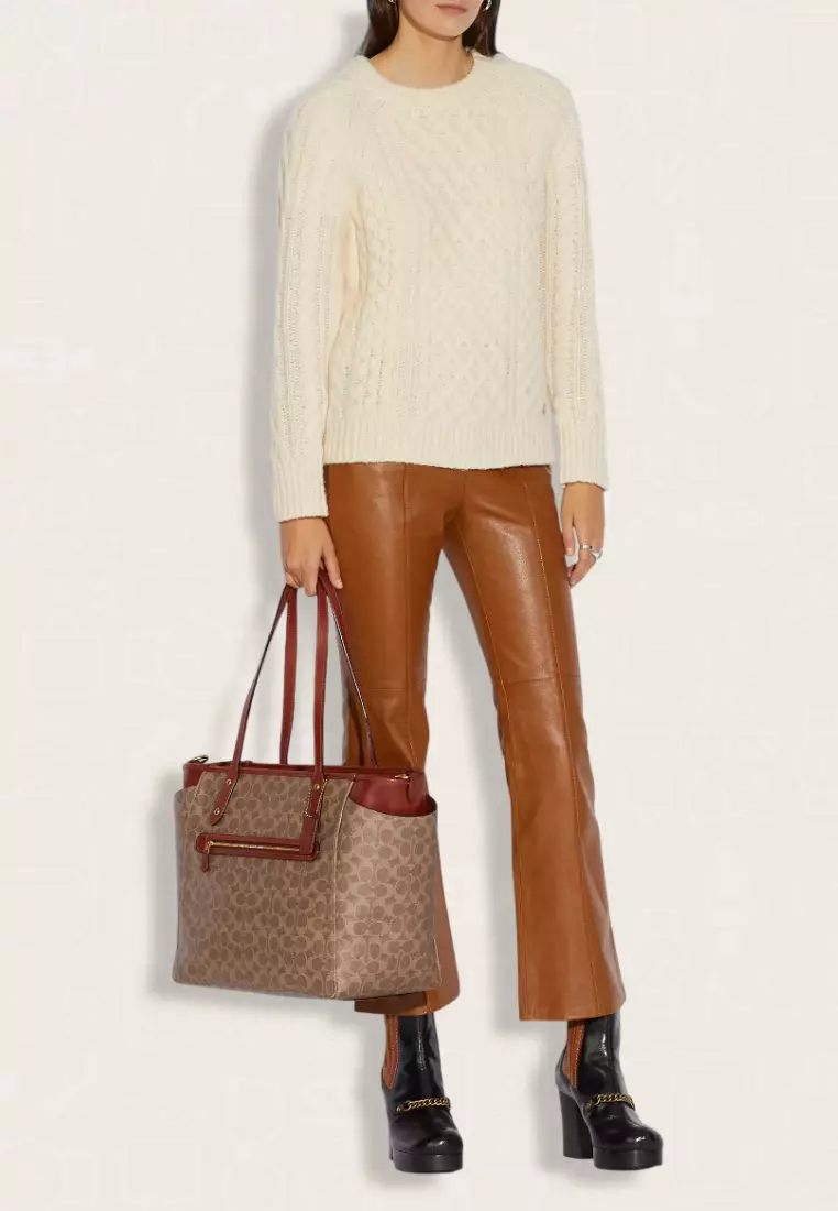 Coach Baby Bag In Signature Canvas Tan Rust