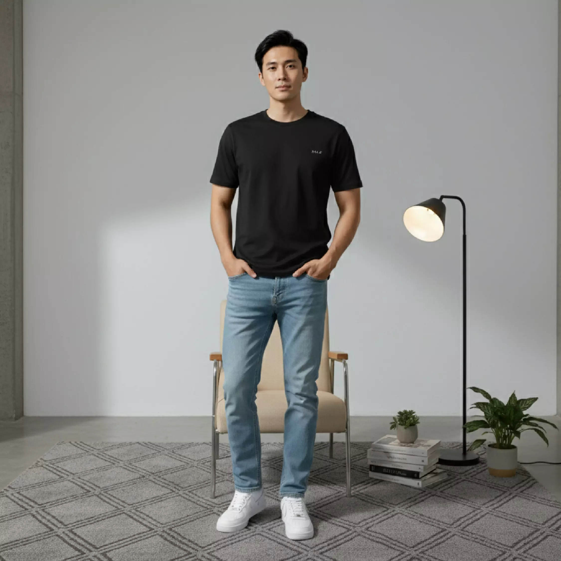 Kale JUNO BLACK/ Cotton Cloudy / Atasan Kaos Pria / Kaos Basic Pria