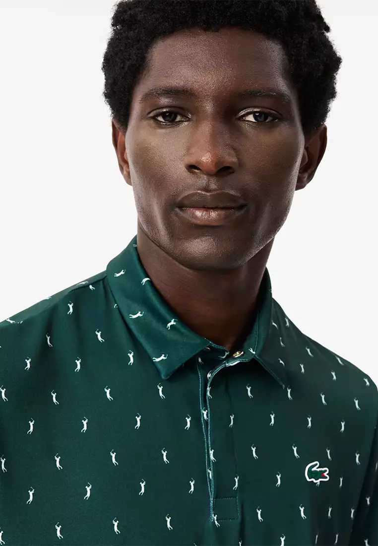 Men’s Lacoste Golf Printed Recycled Polyester Polo Shirt