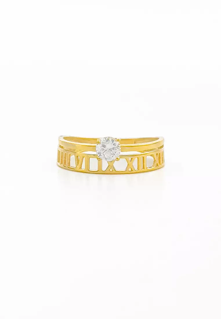 Buy Merlin Goldsmith Merlin Goldsmith 916 Gold Roman Numeral Ring