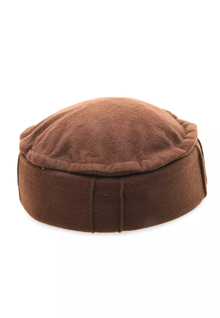 Kai Topi Peci Polos Pria Simple Design Material Plece ORIGINAL - Brown