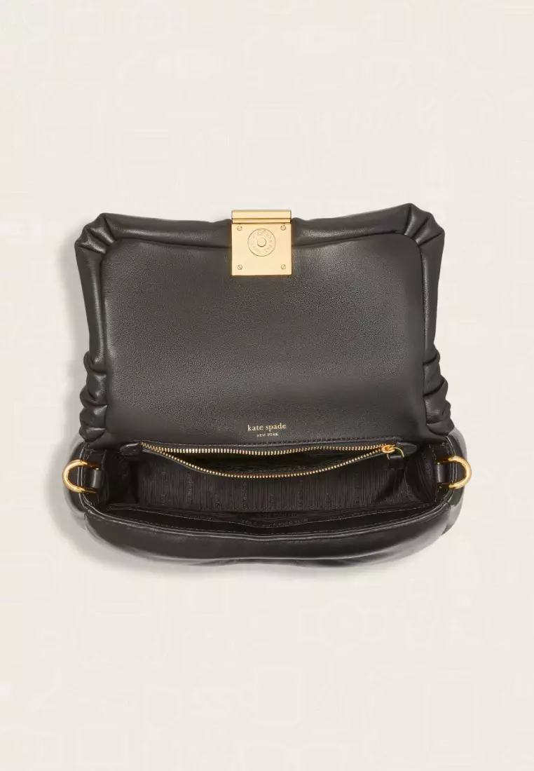 Kate Spade Dakota Puffy Leather Crossbody Black