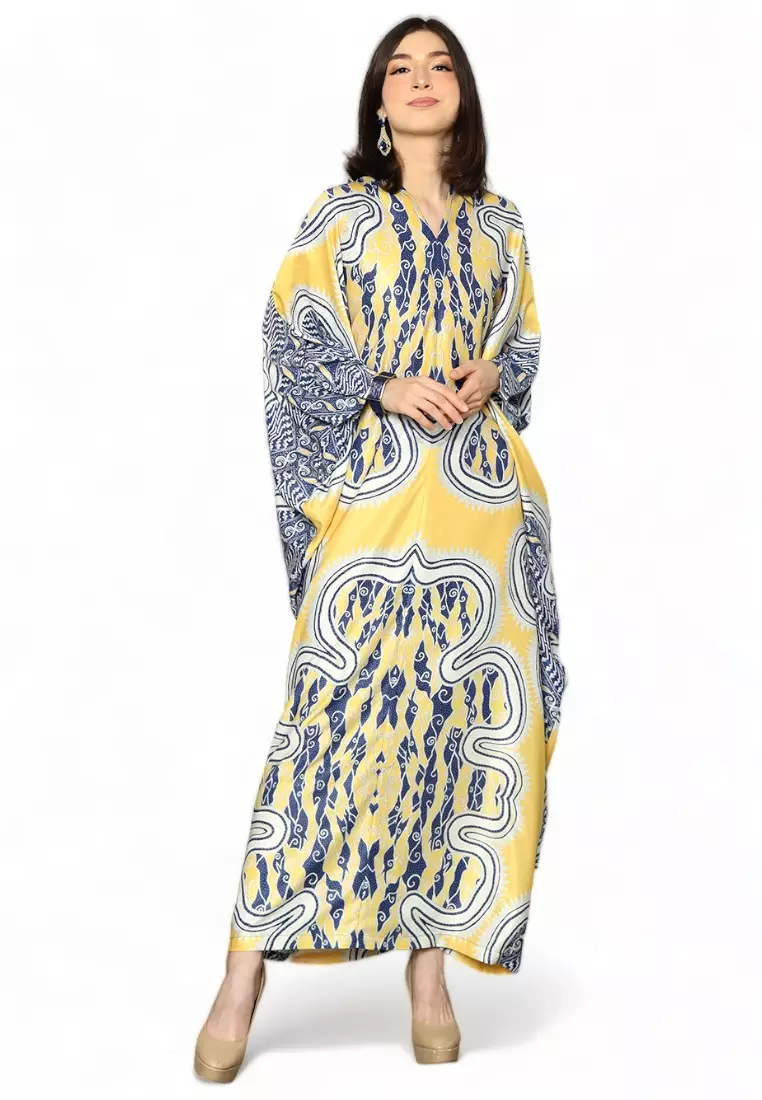 Kanzi Long Sleeve Batik Kaftan