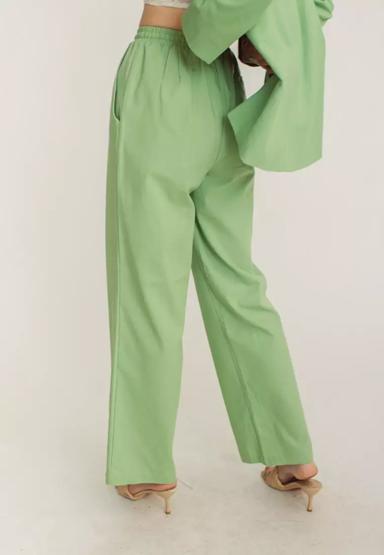 HIGH WAISTED CULOTTES - Apple green