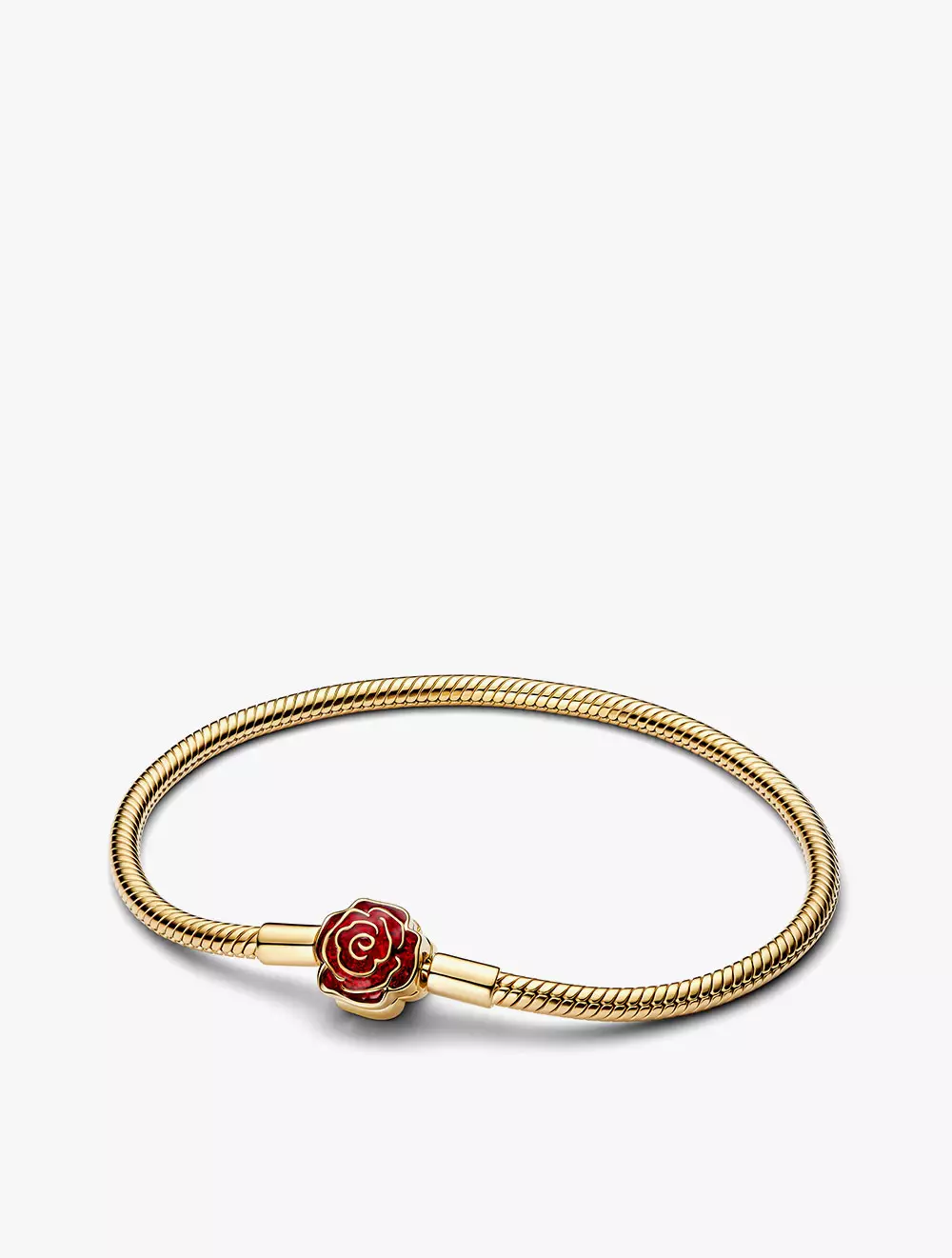 Jual PANDORA Disney Beauty & The Beast snake chain 14k gold-plated ...
