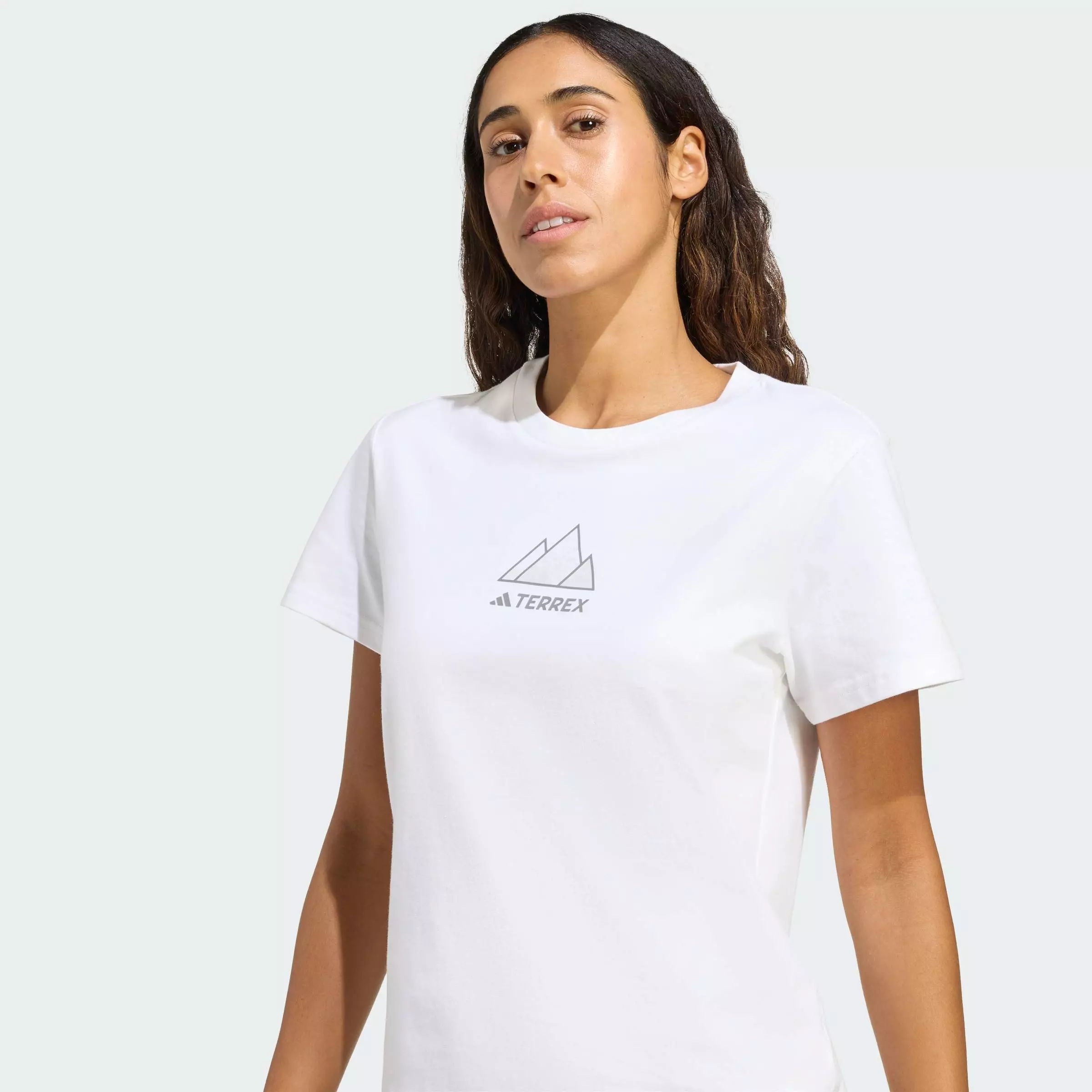 Hiking Terrex Outdoor Athlete Graphic Tee Women White JM6365