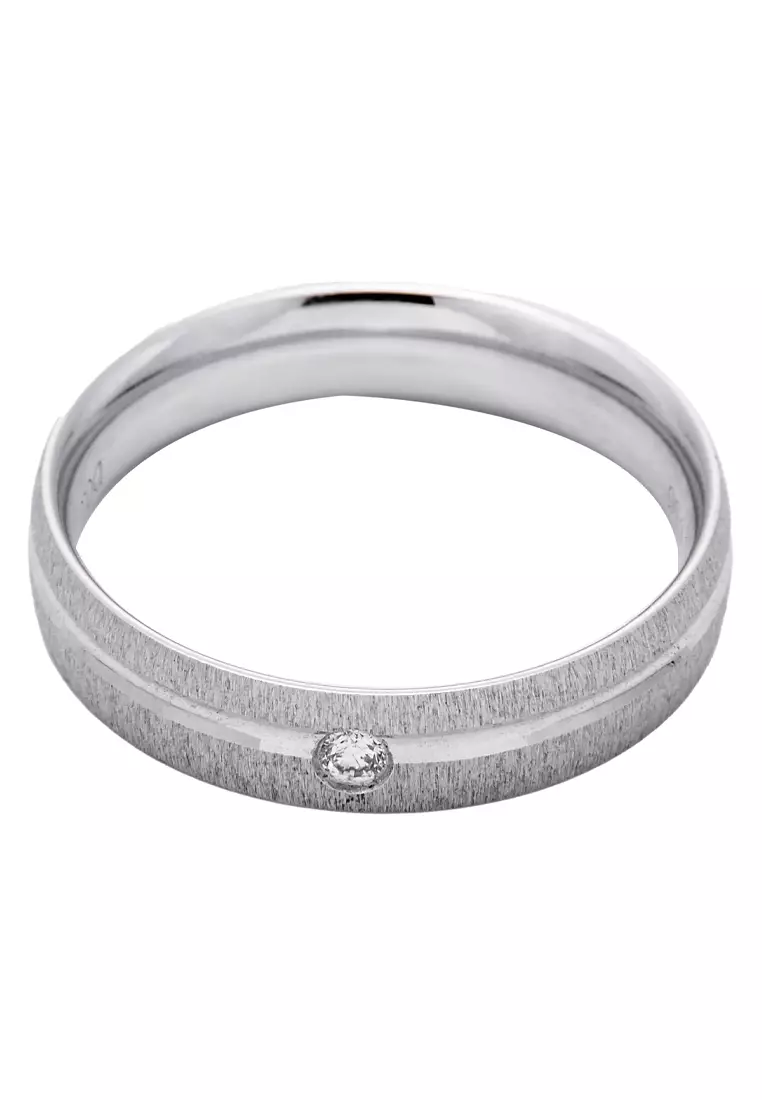 LITZ 18K白金鑽石戒指C2-JJ15RQ770