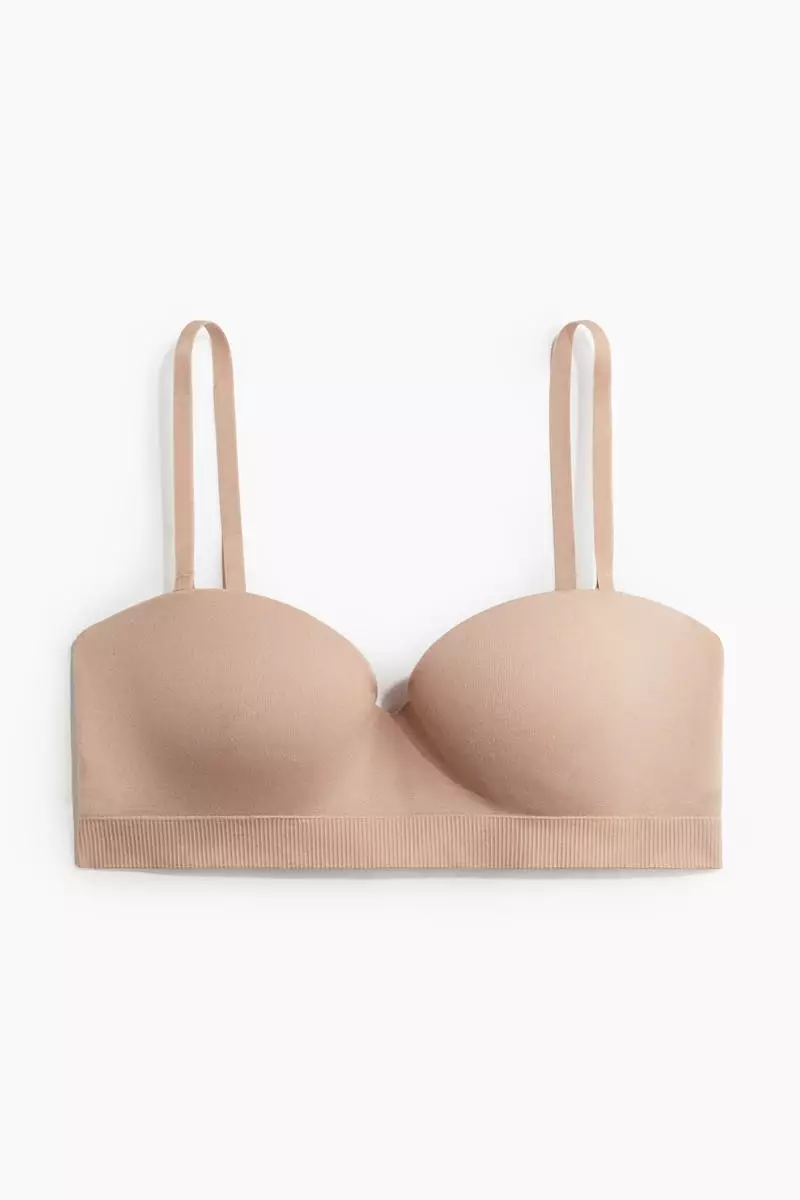 Seamless padded balconette bra
