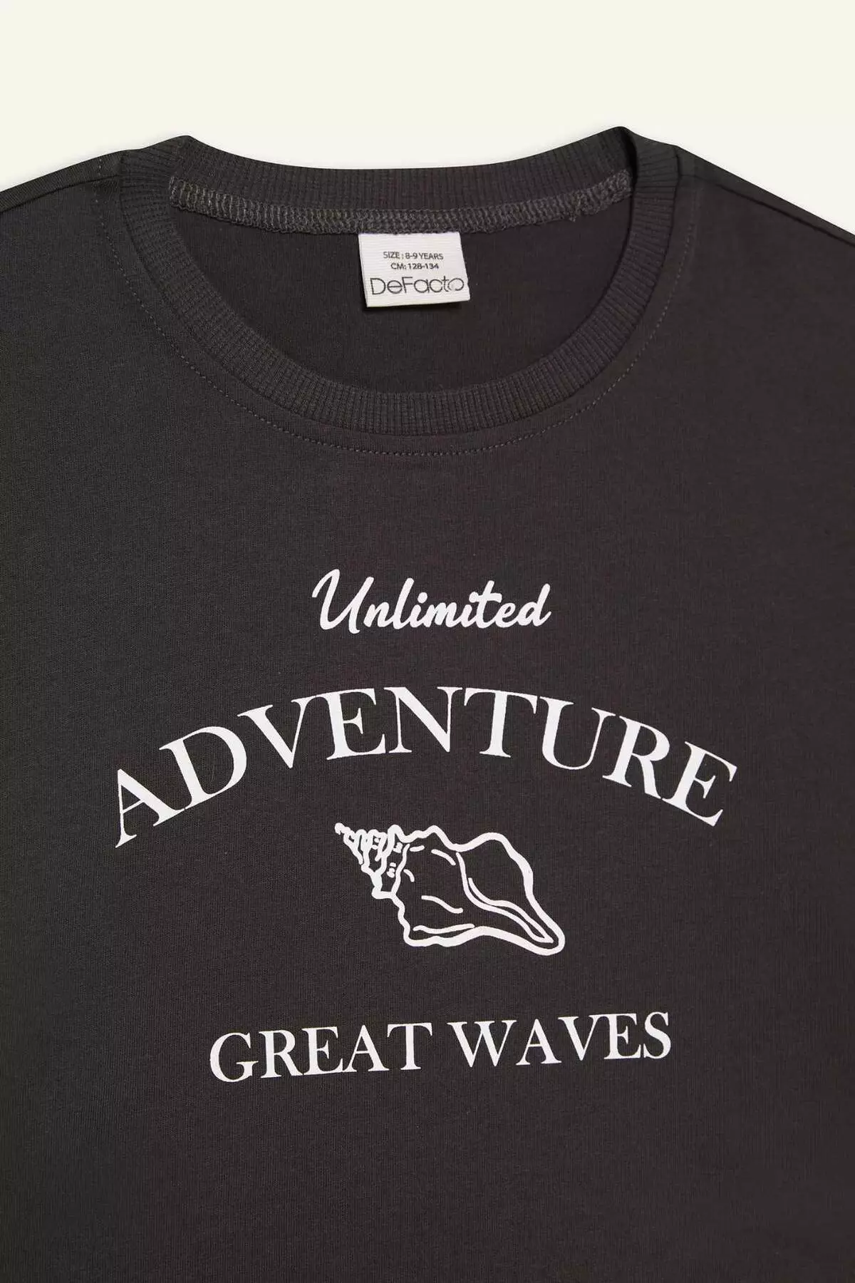 Girl's Crop Crew Neck Printed Short Sleeve T-Shirt E0385A825Sm