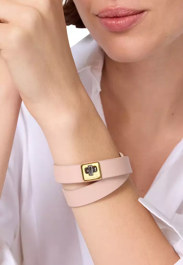Phoebe Leather Double Wrap Bracelet - Tan KL499