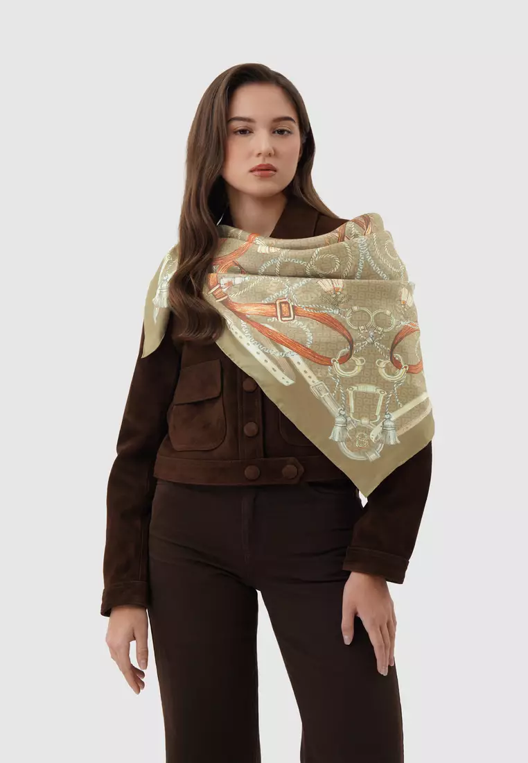 Alexandra Silk Jacquard Square - Tapestry