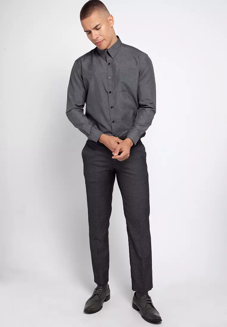 Kemeja Motif Slimfit Axel 113 Lengan Panjang