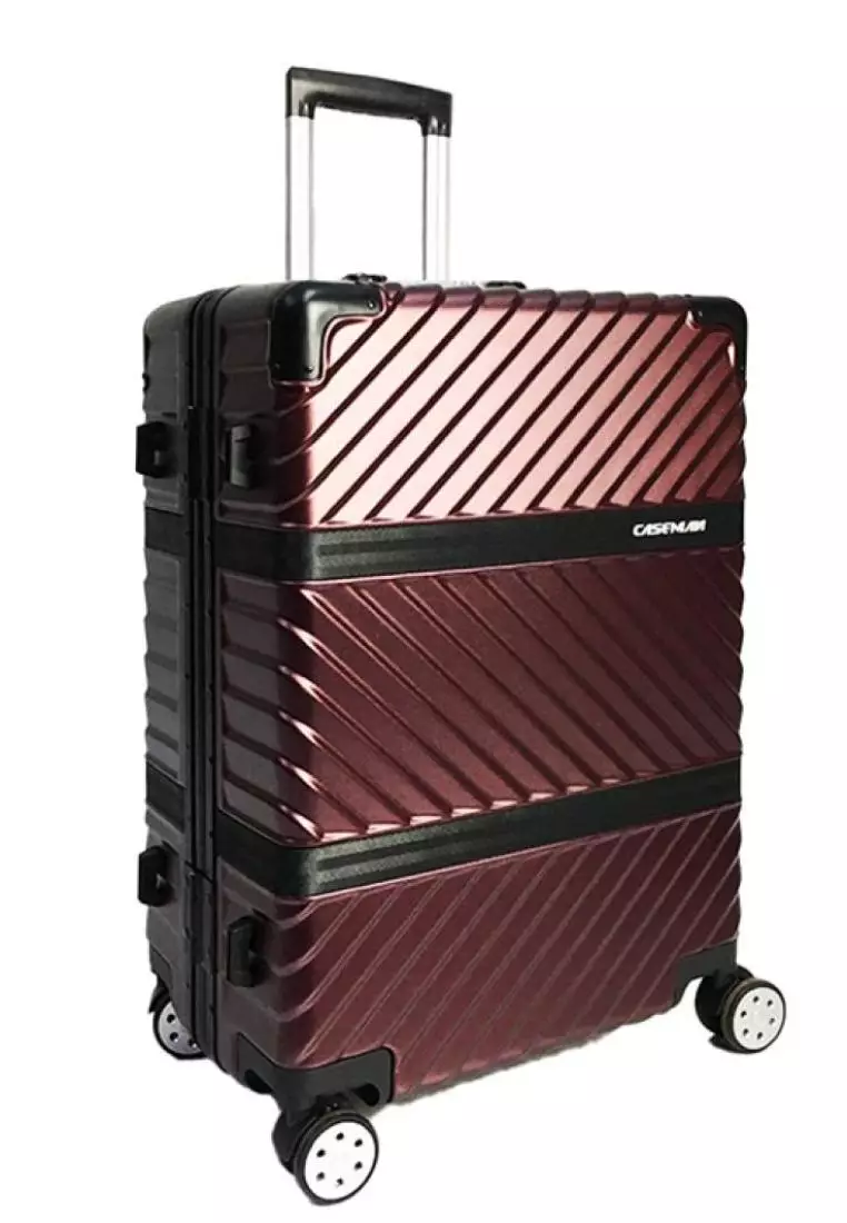 Caseman By Poly Pac 20" Metallic Style PC Harcase Travel Luggage w TSA Clip Lock - XA2329