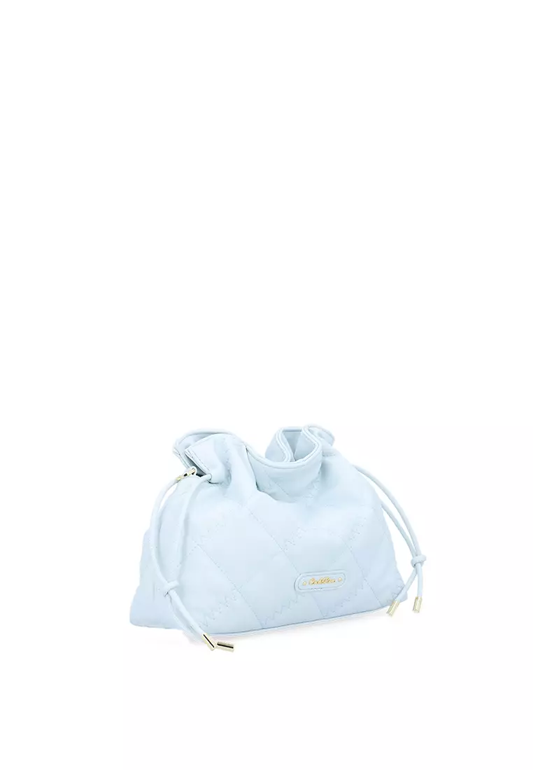 CR Abella Quilted Crossbody Bag - Light Blue