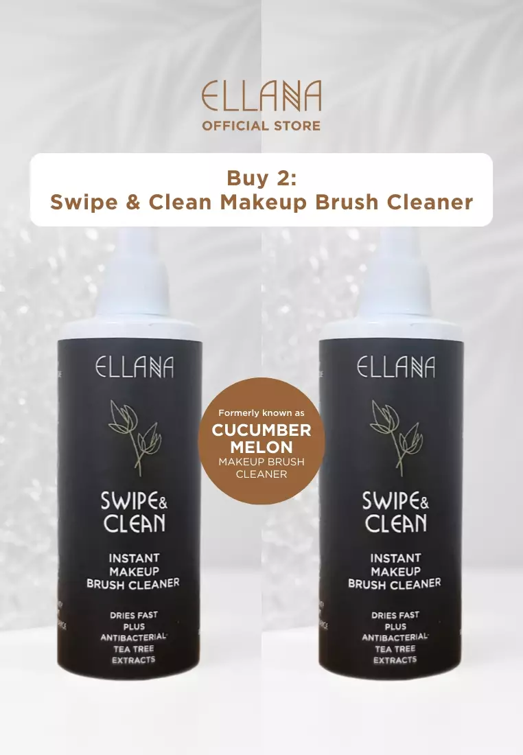 Discount on Ellana Mineral Cosmetics  shoes - SKU: Ellana Swipe And Clean Instant Makeup Brush Cleaner 110g - 2pcs