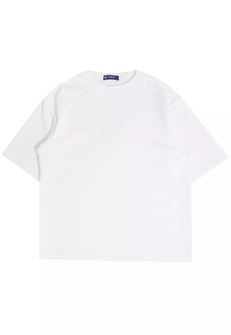 MTU01 Kaos Overized Tebal Gambar Belakang "katakana japan paragraph" putih