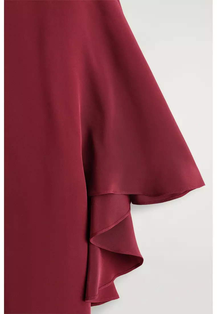 DRAPED SILK TOP