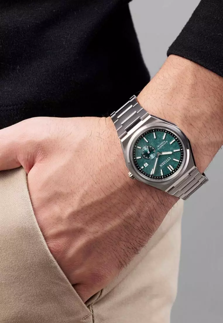 Buy Citizen Citizen Zenshin Mechanical Turquoise Blue Dial Silver