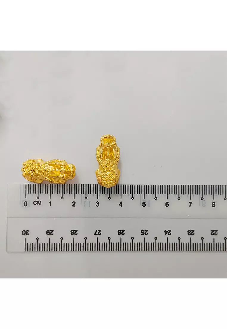 375/9K Gold 12 Zodiac Abacus Pendant - Dog B207K