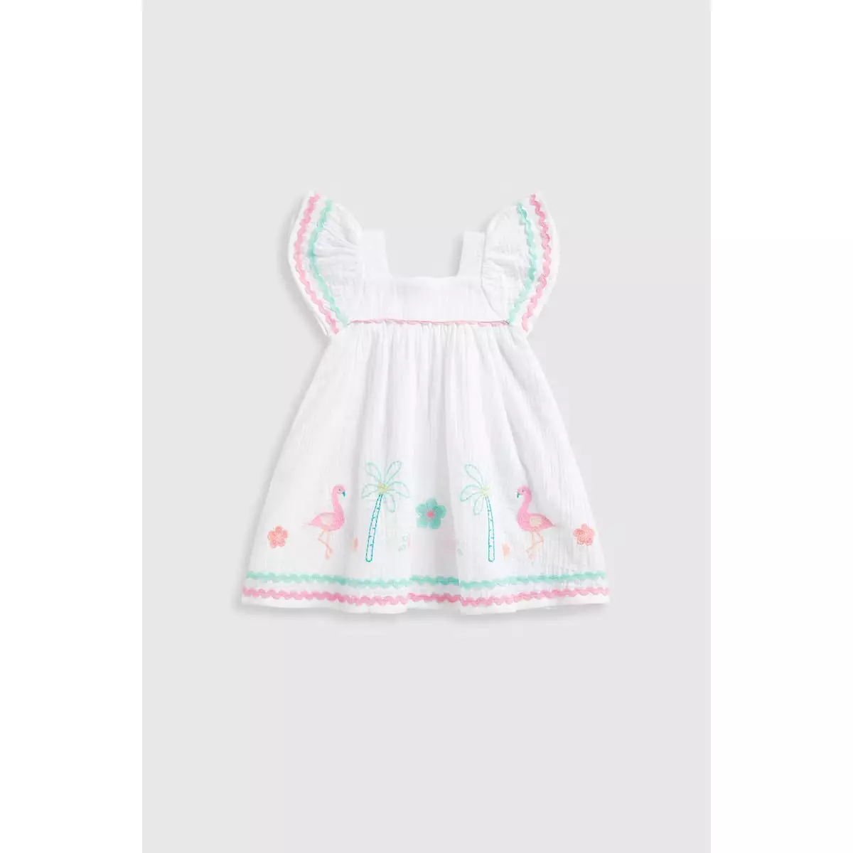 Mothercare Flamingo Dress - Dress Bayi Perempuan (Putih)