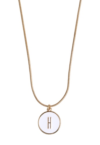Timi of Sweden gold Letter in Snake Chain Necklace H 8C4BAACD88B418GS_1