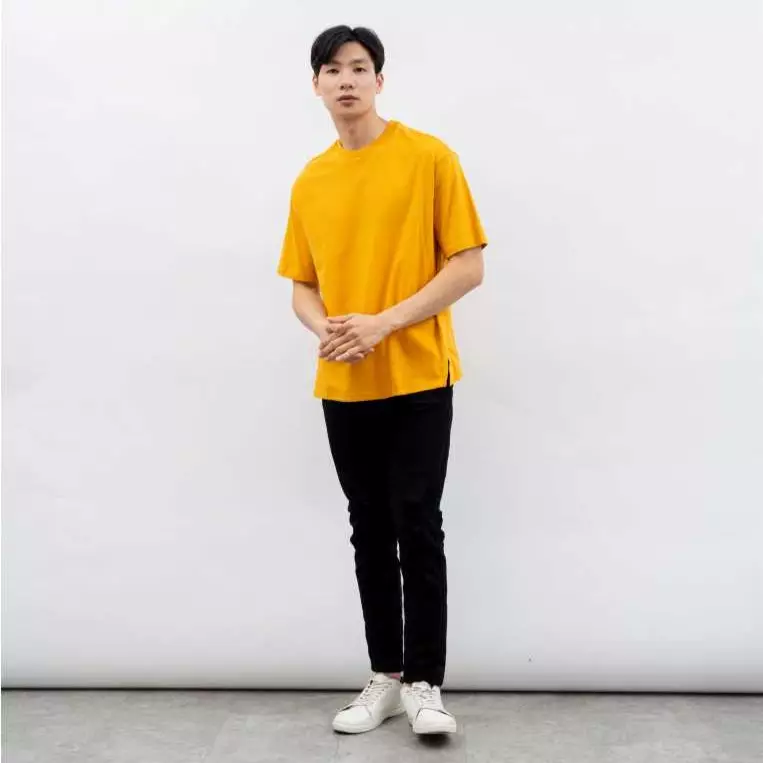 Kale Dexter Mustard/ Kaos Oversize Lengan Pendek Pria / Unisex