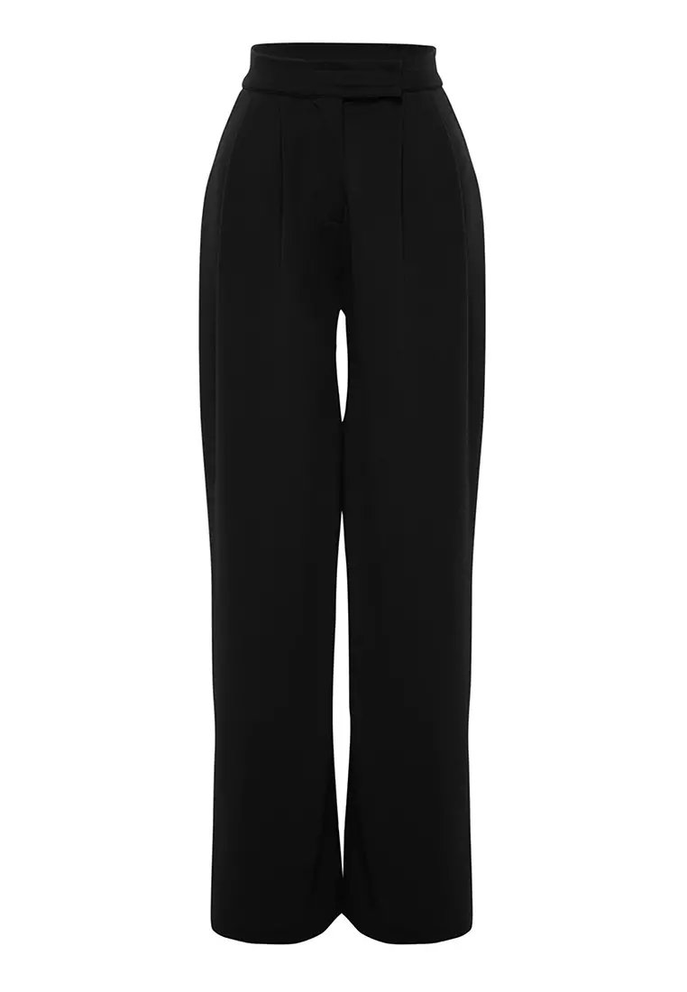 Buy Trendyol Pleated Wide Legs Pants 2025 Online ZALORA Singapore