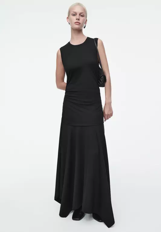 Ruched Jersey Maxi Dress