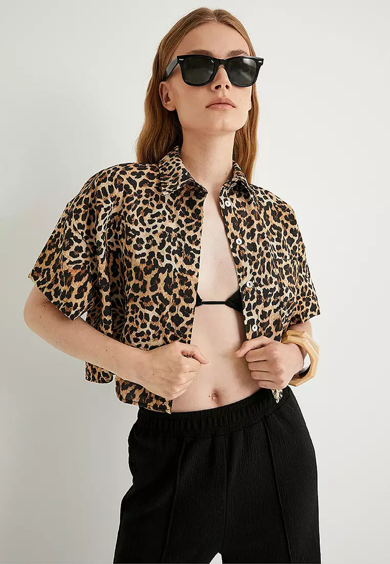 Crop Leopard Shirt