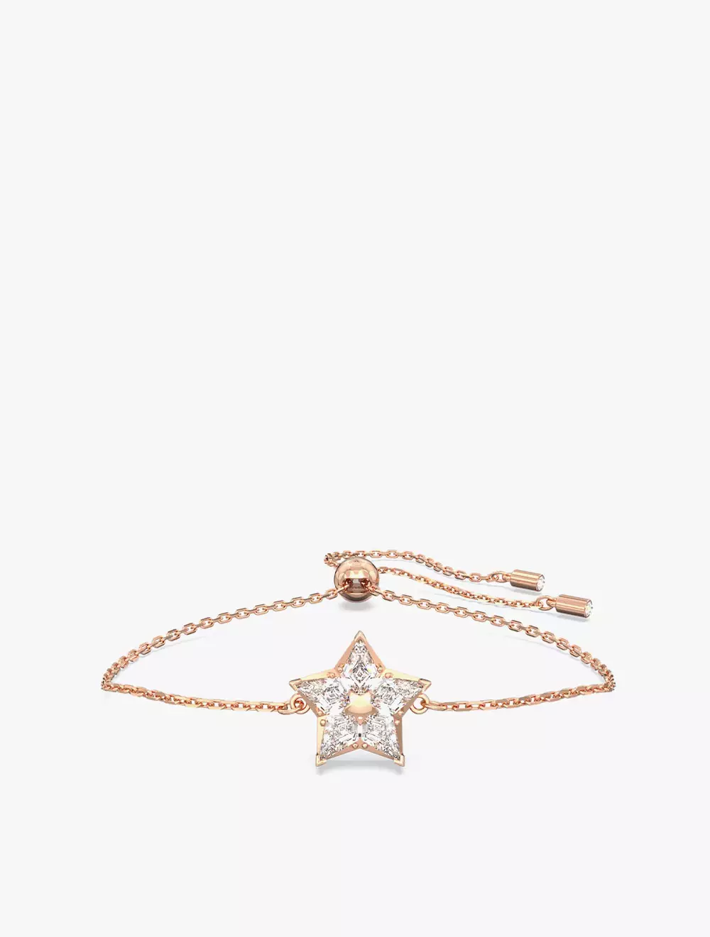 Stella Bracelet, Kite Cut, Star, White, Rose Gold-Tone Plated - M - White