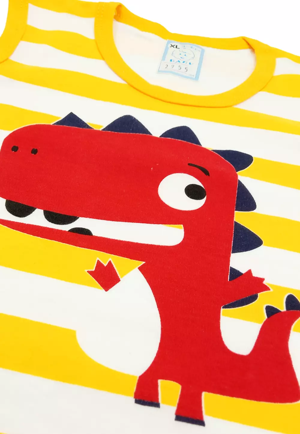 Wakakids Setelan Bayi Laki Laki Baju Singlet Anak Usia 12 Bulan Hingga 18 Bulan Set Celana Kaos Motif Dino 2955 Kuning