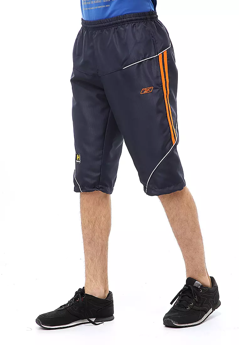 Yume Short Pants Celana Jogger Cycling Sport Pria 3/4 Material Micro Rib-Stop ORIGINAL - Black Orange