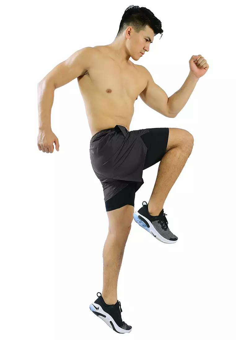 FLEXZONE Sports Short Pants combo Legging Accelerate Series Grey