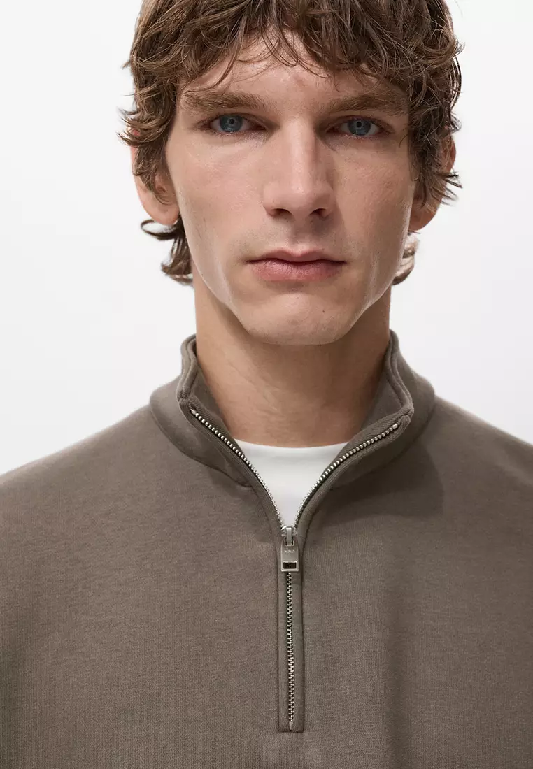 Regular-Fit Sweatshirt With Zip