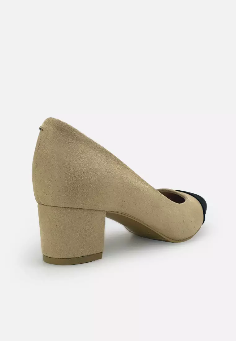 Kate Toe Cap Pumps Shoes Block Heels