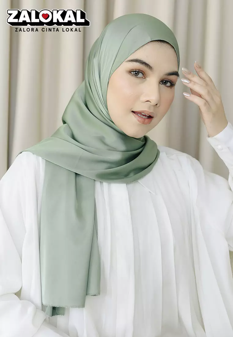 Medina Eyelash Shawl Green Pastel