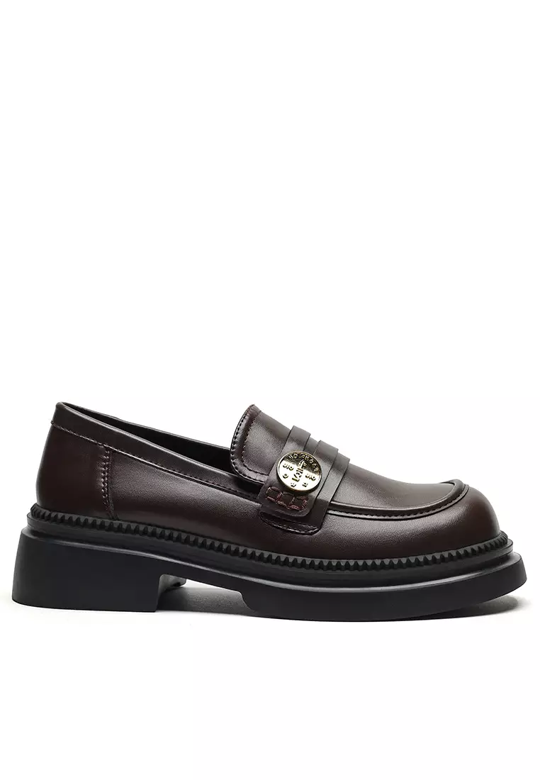 Discount on Twenty Eight Shoes  shoes - SKU: Buckle Penny Microfiber Leather Loafers Ww969-3