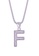 SHANTAL JEWELRY grey and white and silver Cubic Zirconia Silver Alphabet Letter 'F' Necklace SH814AC14MIFSG_1