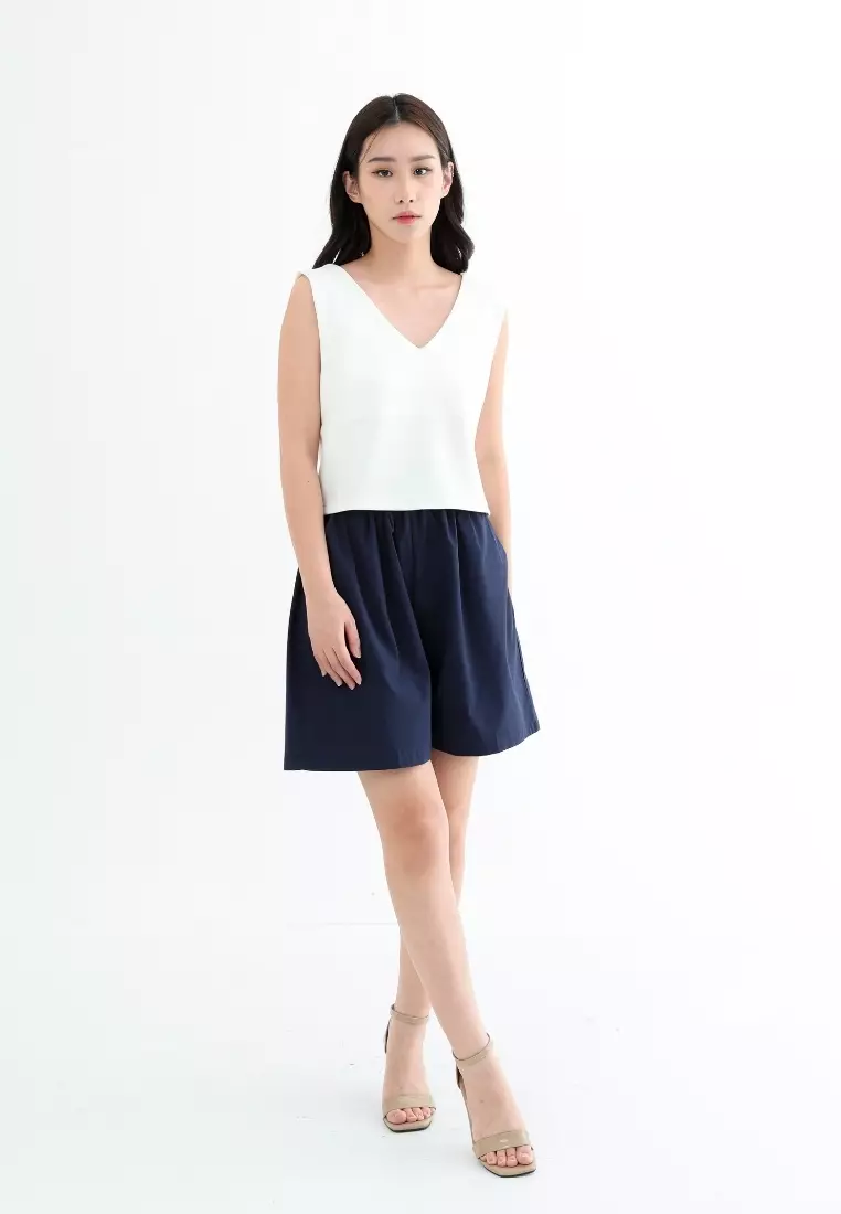 Plus Size Short Pants Ha Rin Navy